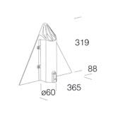 Disano - Accessoire 96 Attache mât MERIDIANA argent sablé