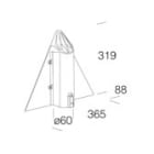 Disano - Accessoire 96 Attache mât MERIDIANA graphite