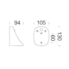 Disano - Accessoire 451 Fixation Mur/Plafond GARDEN argent