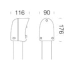 Disano - Accessoire 452 Fixat Poteau Mono GARDEN argent