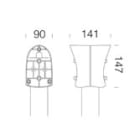 Disano - Accessoire 453 Fixation Poteau Double GARDEN argent