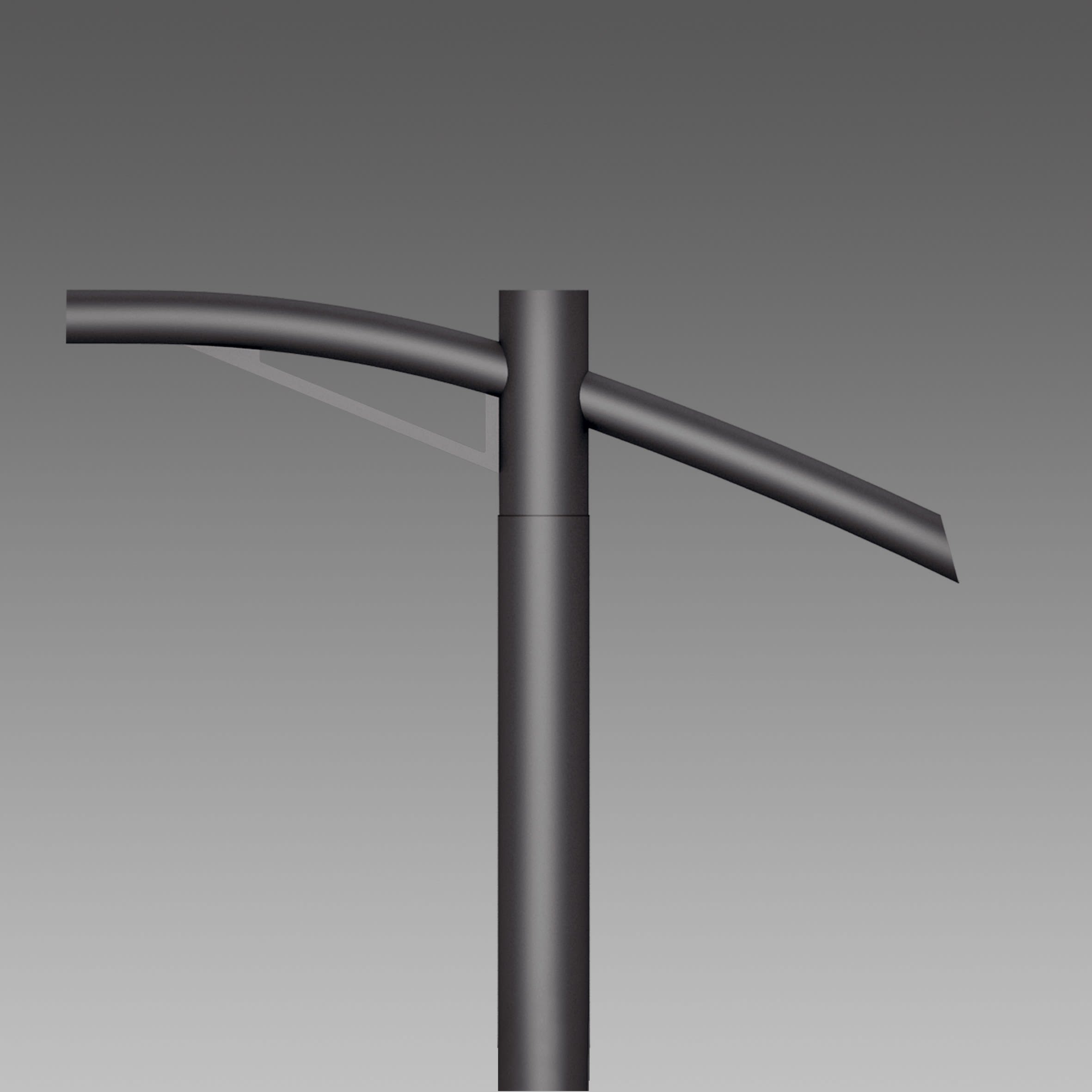 Disano - Accessoire 504 Bras individuel anthracite pour mât 60mm