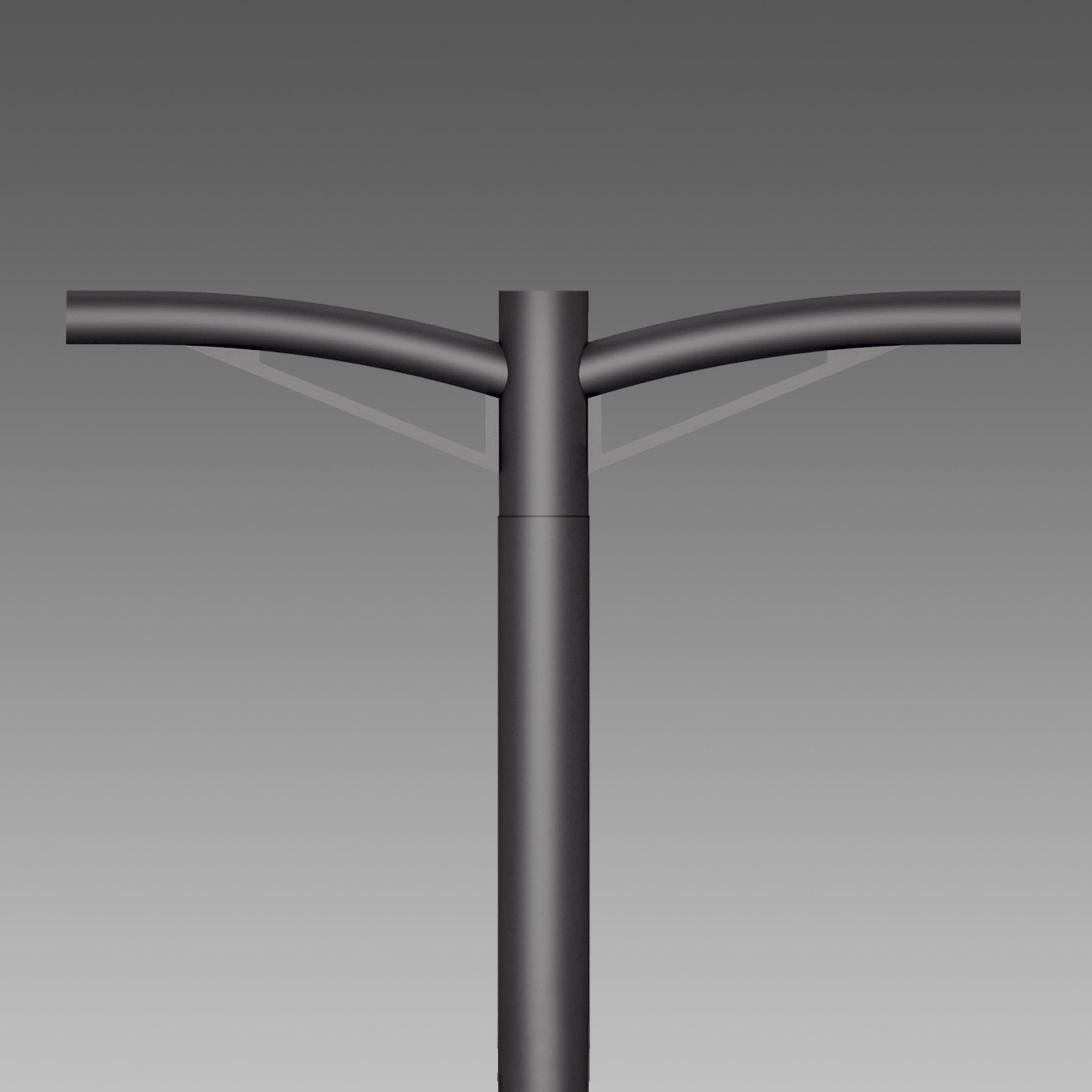 Disano - Accessoire 505 Bras Double argent sablé pour mât 60mm