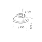 Disano - Accessoire 129 Bras Courbe graphite en acier