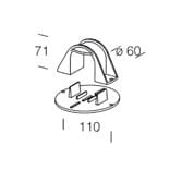 Disano - 120 Support pour mât noir en nylon fibre de verre