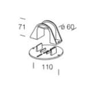 Disano - 120 Support pour mât noir en nylon fibre de verre