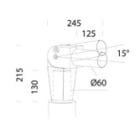 Disano - Accessoire 290 Attache articulation 60 graphite