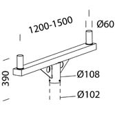 Disano - Accessoire 291 Bras Double PORDOI graphite
