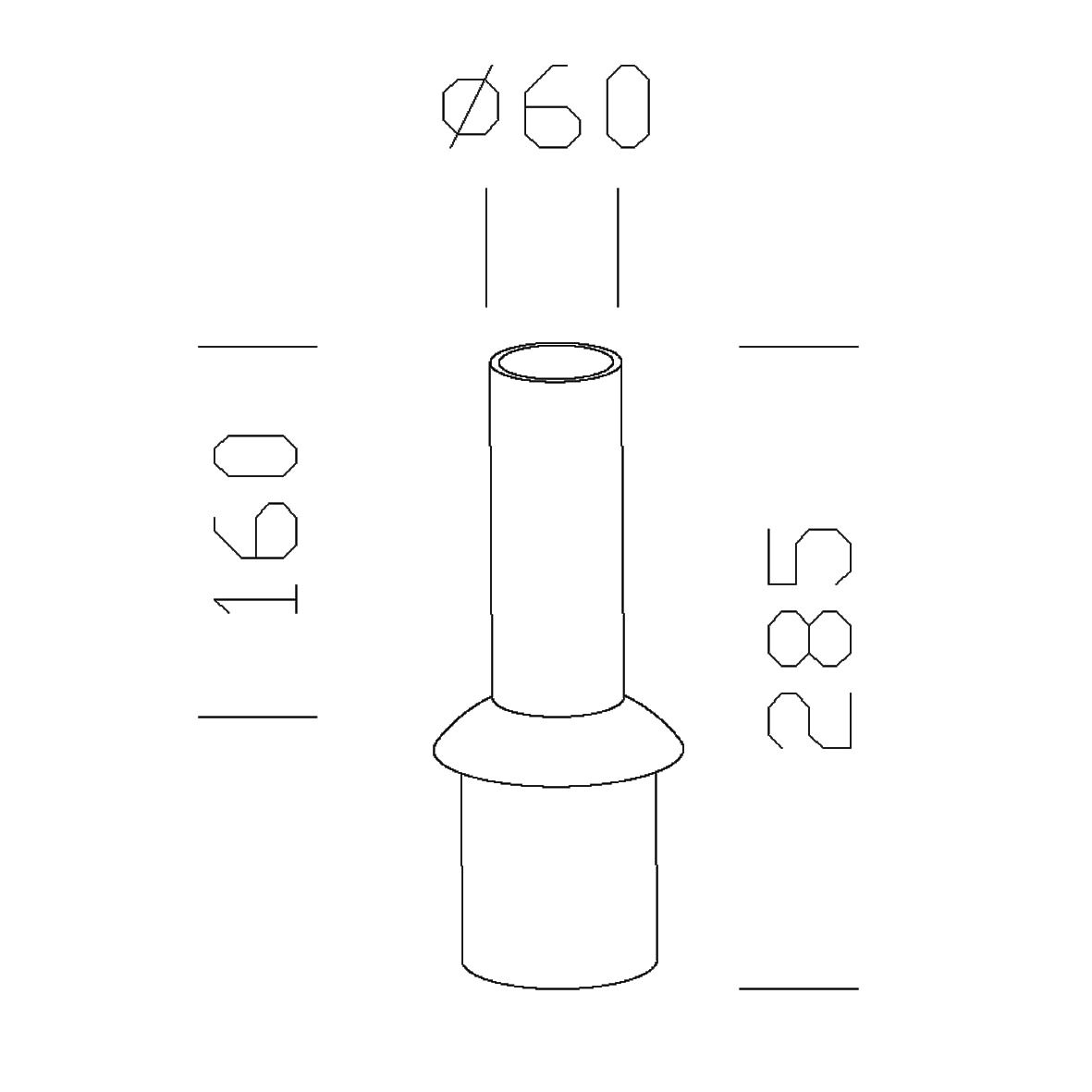 Disano - Accessoire 528 Raccord tête mât graphite