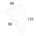 Disano - Accessoire 588 Etrier pour fixation murale blanc