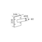 Disano - Accessoire 48 Fixation murale en acier argent sablé