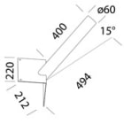 Disano - Accessoire 49 Fixation d'Angle en acier argent sablé