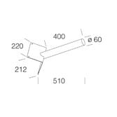 Disano - Accessoire 249 Fixation D'Angle en acier argent sablé