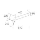 Disano - Accessoire 249 Fixation D'Angle en acier argent sablé