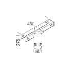 Disano - Accessoire 59 Etrier mât diamètre 60/76mm galvanisé