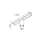 Disano - Accessoire 60 Etrier mât diamètre 60/76mm galvanisé