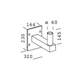 Disano - Accessoire 72 Fixation murale noir en acier