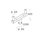 Disano - Accessoire 74 Fixation Double Au Poteau noir