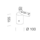 Disano - Accessoire 364 Fixation mât Mono diamètre 60 graphite