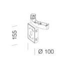 Disano - Accessoire 366 Fixation murale graphite en aluminium