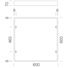 Disano - Accessoire 595 Cadre Saillie 600X600 pour RODI et CRETA