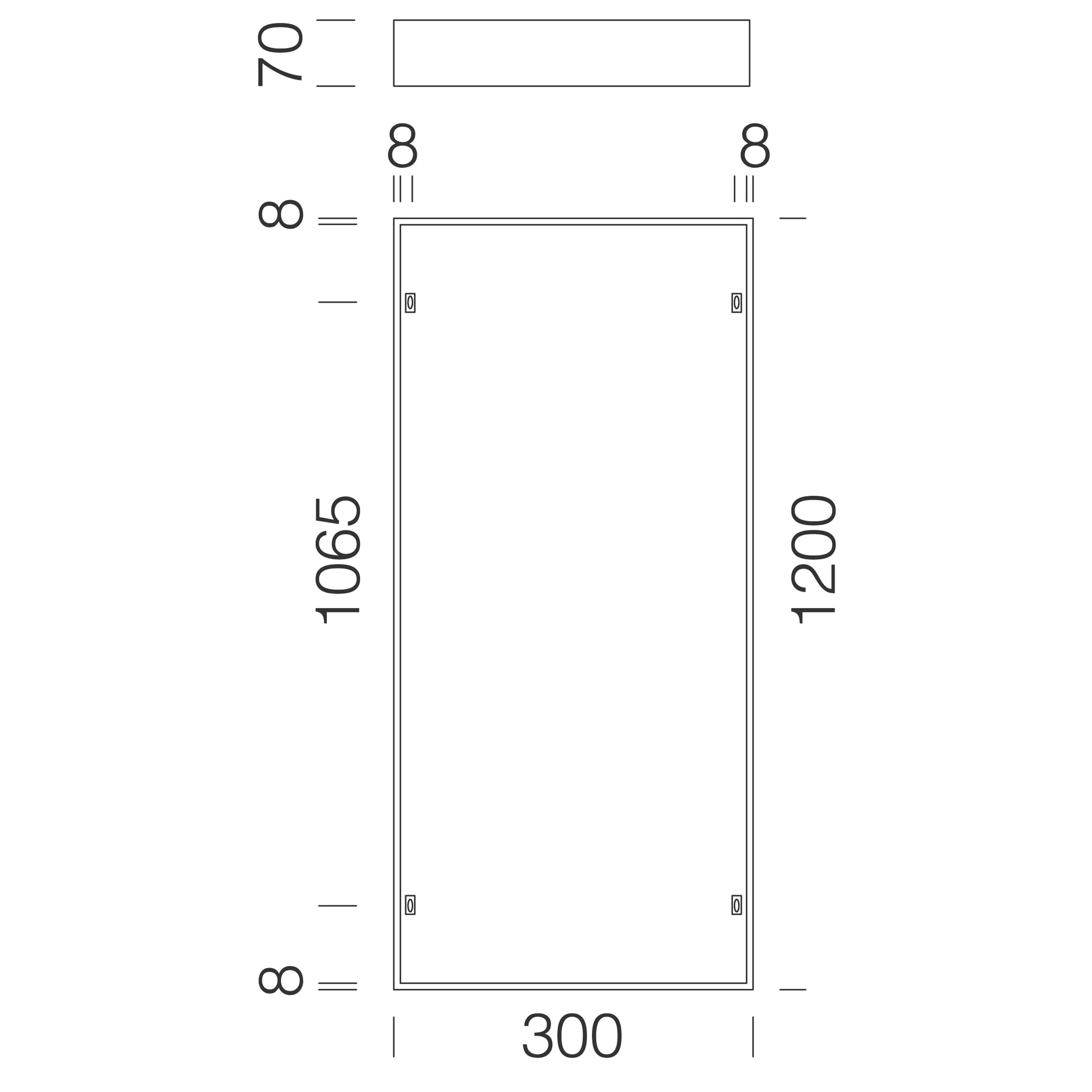 Disano - Accessoire 595 Cadre Saillie 1200X300 Pour RODI