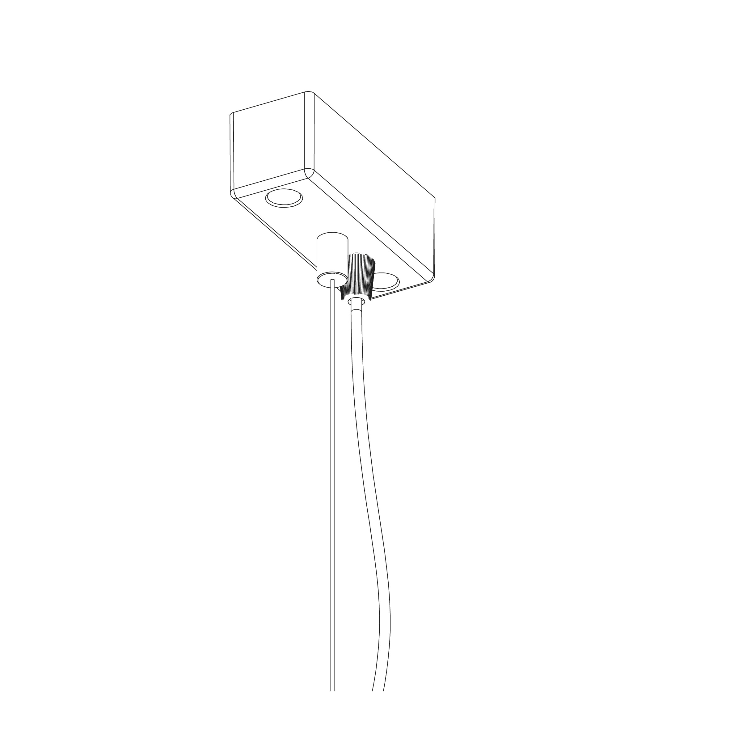 Disano - Accessoire 2522 Suspension électrifiée 5poles base rectangulaire blanc