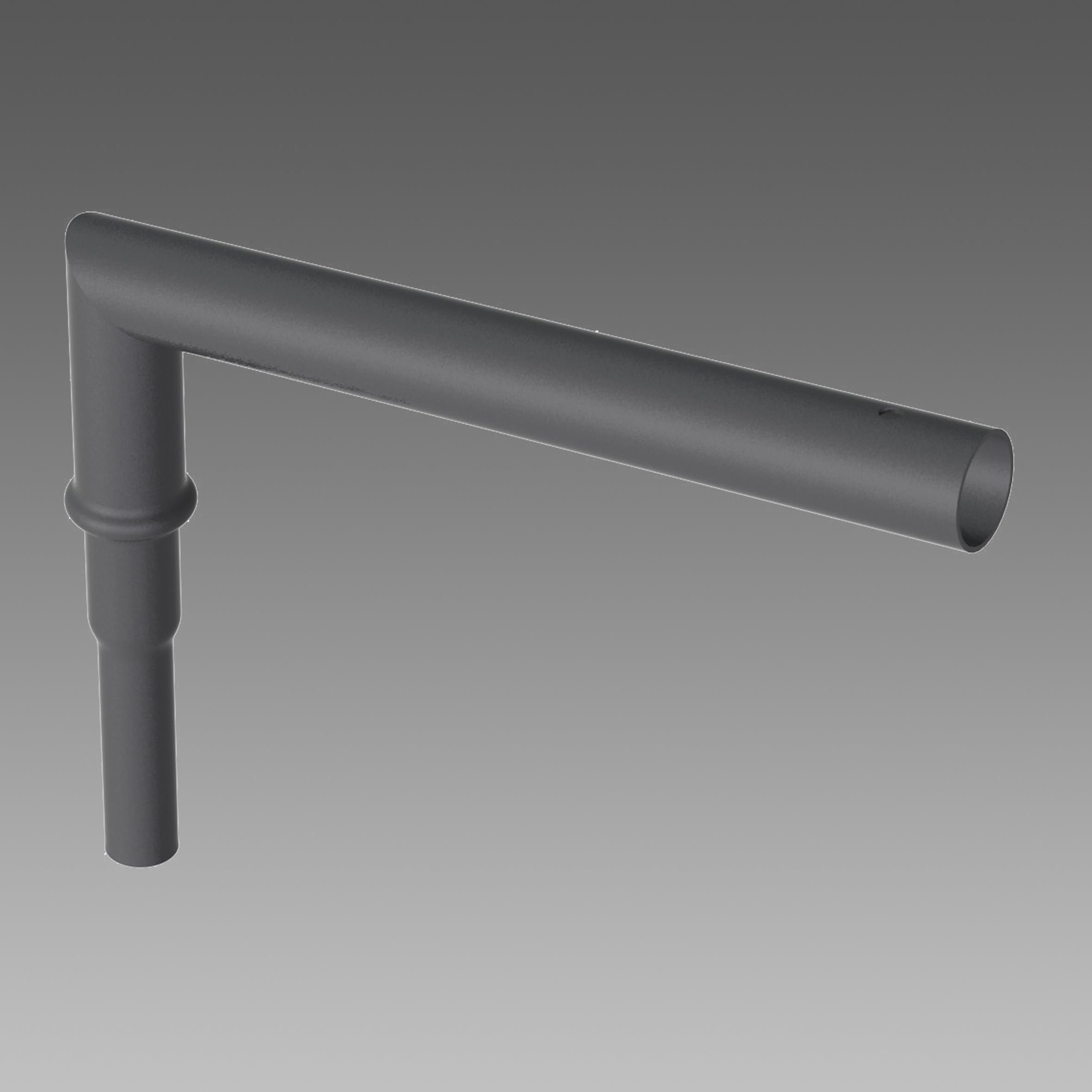 Disano - CRT Simple crosse argent sablé 0,5M pour mât Cylindro Conique