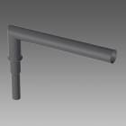 Disano - CRT Simple crosse argent sablé 0,5M pour mât Cylindro Conique