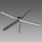 Disano - CRT Quatruple crosse Galva 0,5M 90D pour mât Cylindro Conique