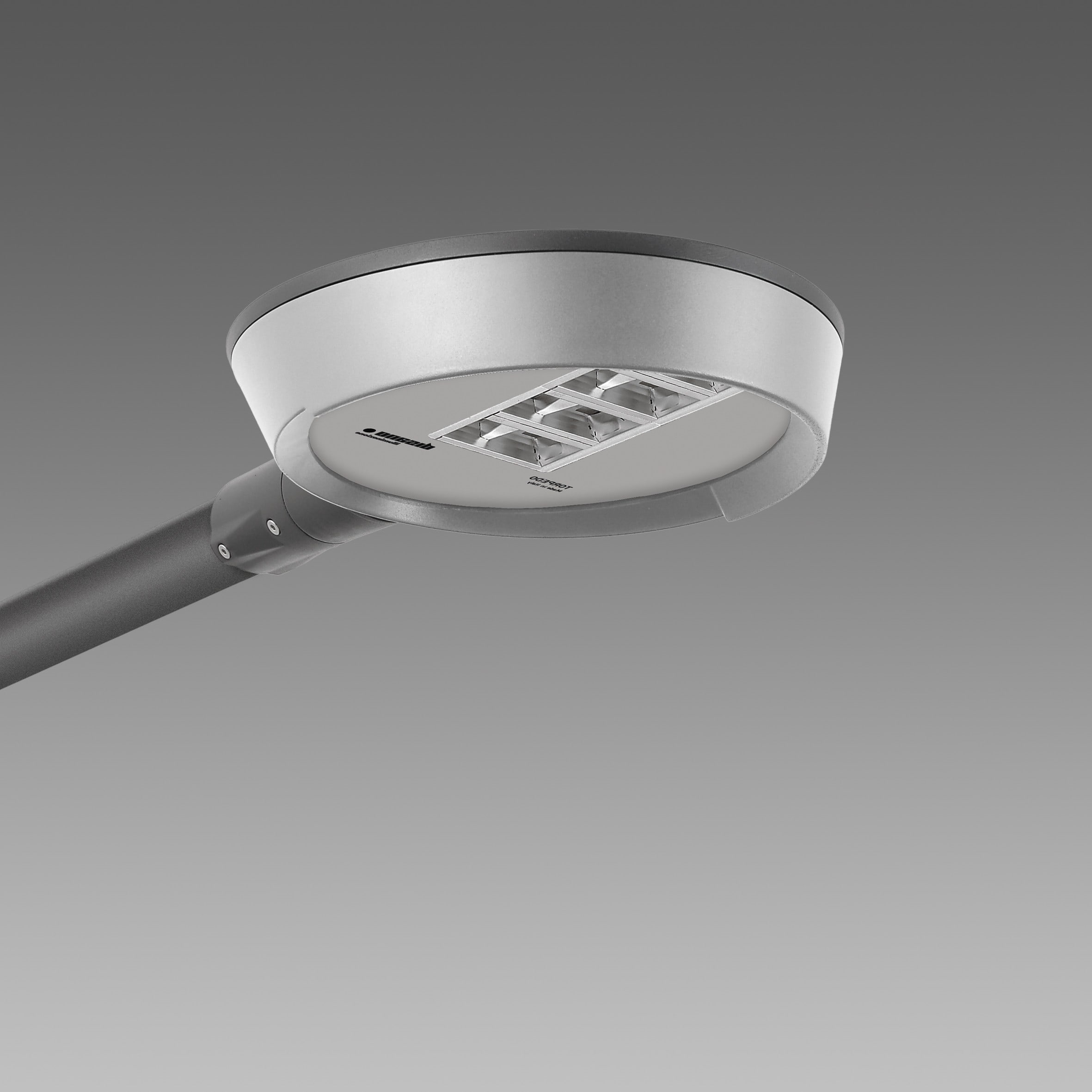 Disano - TORPEDO 1246 Led 34W pose en crosse gris + RAL7021 eclairage public 3000K
