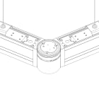 Disano - Accessoire 2027 Joint Circulaire en L pour PARIGI noir