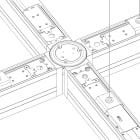 Disano - Accessoire 2029 Joint Circulaire en X pour PARIGI noir