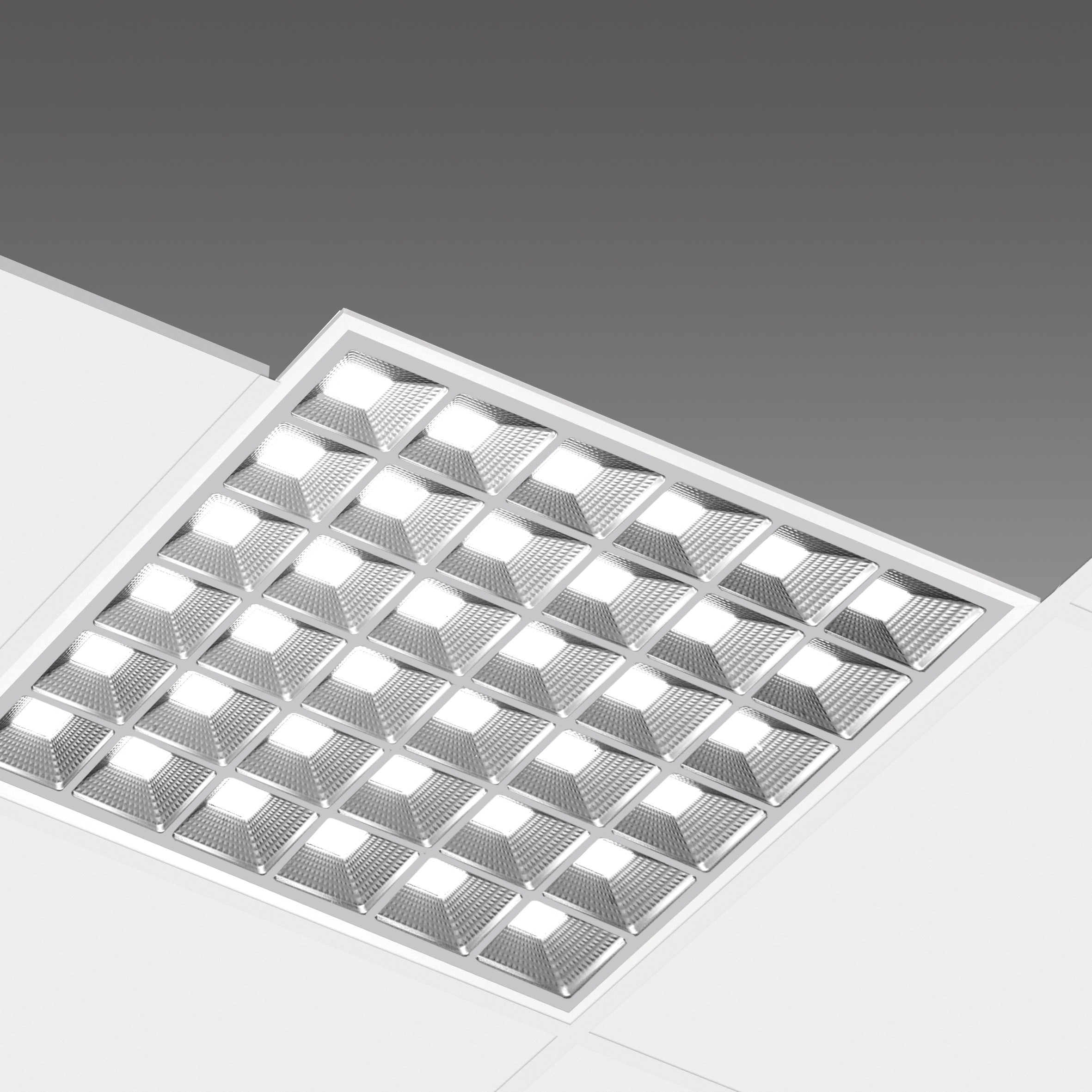 Disano - CRETA 833 Led 31W diffuseur argent 4000K 600x600 UGR16