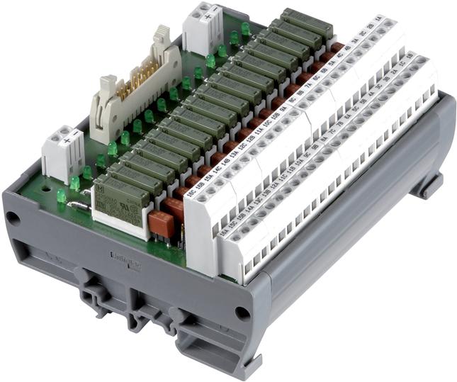 Te Entrelec - Interface de Sortie 16 Relais N/P 1No 24VDC Fusible+Switch