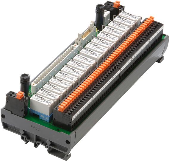 Te Entrelec - Interface de Sortie 16 Relais N/P 1rt 24VDC Sect. Omni. He10