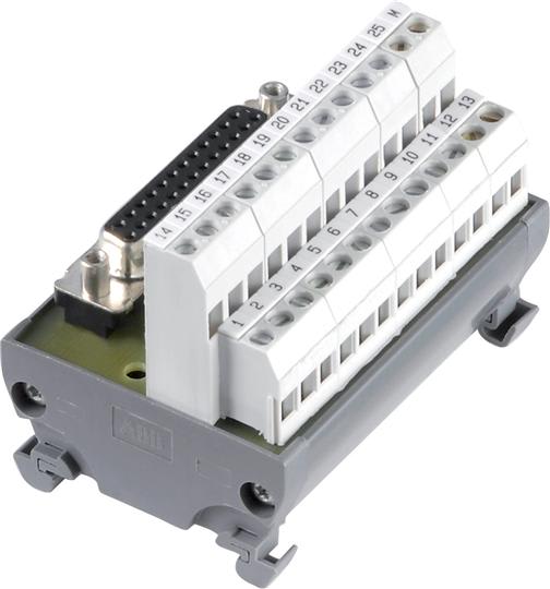 Te Entrelec - Interface Monofilaire avec Connecteur Femelle Subd 25 Poles