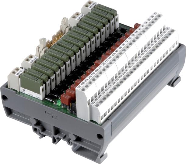 Te Entrelec - Interface de Sortie 16 Relais N/P 1rt 24VDC Fusible Commutat