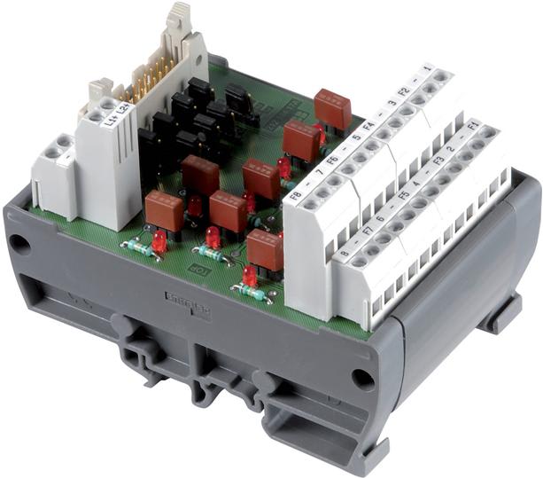 Te Entrelec - Platine Interface He10/20 8 Voies Trifilaire Fusible Lumin