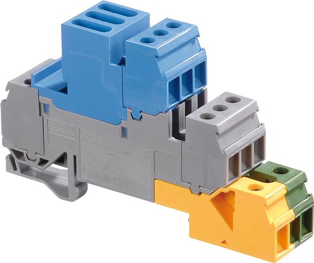 Te Entrelec - D4/6.Lntp3 Coffret de distribution Bleu/Gris/Vert/Jaune
