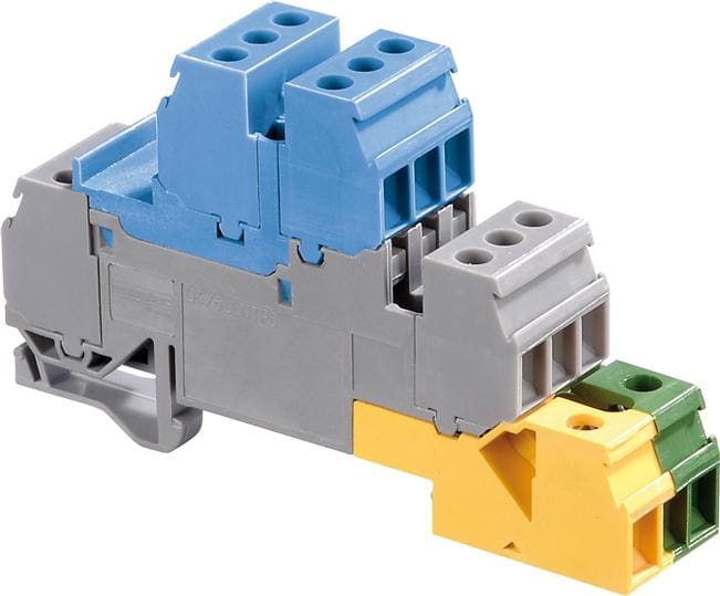 Te Entrelec - D4/6.Lntp2 Coffret de distribution Bleu/Gris/Vert/Jaune