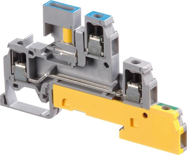 Te Entrelec - D4/6.Ntlp Borne vissé pour Coffret de distribution Gris/Vert/Jaune