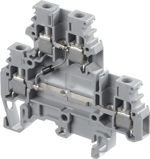Te Entrelec - M4/6.Dd1 Borne vissé Porte Composant Gris
