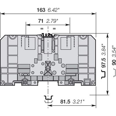 Te Entrelec - M120/35 Borne Liaison Gris