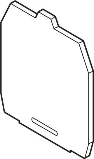 Te Entrelec - Fedr5-Flasque d'extrémité-Gris