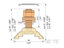 Te Entrelec - H120/30.F10.31-Borne Ferroviaire-Liaison-Beige