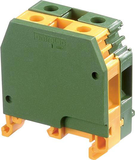Te Entrelec - Mb6/8.P2 Borne de distribution Vert/Jaune,4mm²-Pas 18.5mm