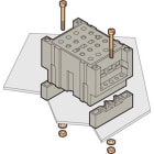Te Entrelec - Embase Tension, Fermé, Montage semi-encastré/saillie, vissé latéral