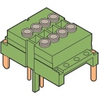 Te Entrelec - Fic-2/4-R Fiche Courant-2X4 Poles- Back Panel Mounting