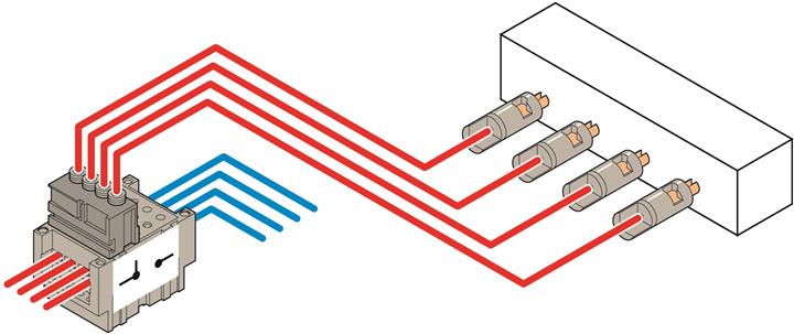 Te Entrelec - Fit-2/4-1 Fiche Tension-2X4 Poles- Gris Monoblock Cover